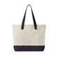 Canvas Beach Tote Bag - 'Calm Days' Surfboard & Sandals Design